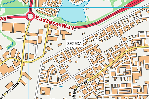 SE2 9DA map - OS VectorMap District (Ordnance Survey)