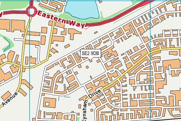 SE2 9DB map - OS VectorMap District (Ordnance Survey)