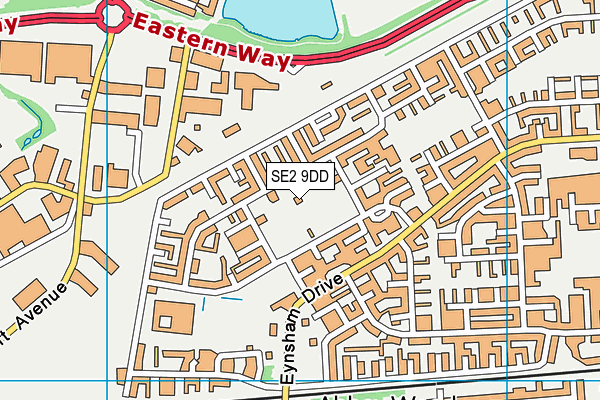 SE2 9DD map - OS VectorMap District (Ordnance Survey)