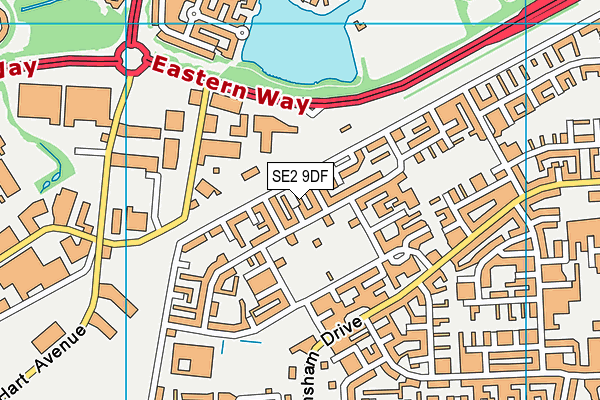 SE2 9DF map - OS VectorMap District (Ordnance Survey)