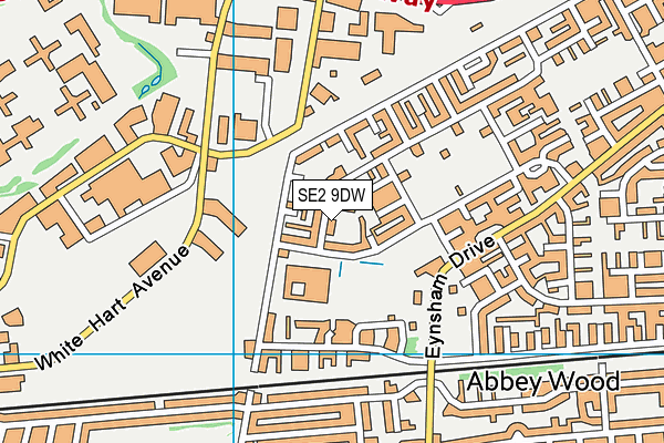 SE2 9DW map - OS VectorMap District (Ordnance Survey)
