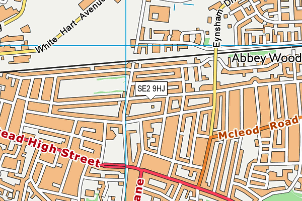 SE2 9HJ map - OS VectorMap District (Ordnance Survey)