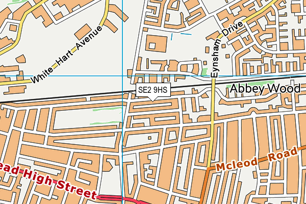 SE2 9HS map - OS VectorMap District (Ordnance Survey)