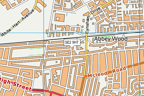 SE2 9HT map - OS VectorMap District (Ordnance Survey)