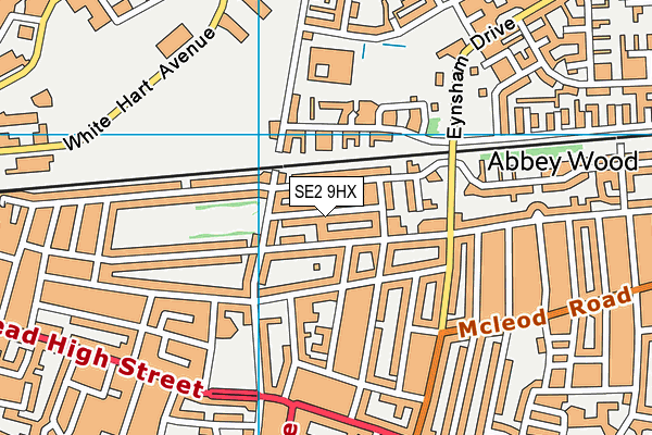 SE2 9HX map - OS VectorMap District (Ordnance Survey)