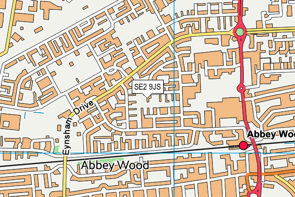 SE2 9JS map - OS VectorMap District (Ordnance Survey)