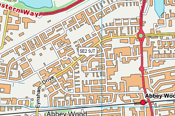 SE2 9JT map - OS VectorMap District (Ordnance Survey)
