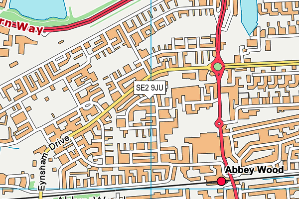 SE2 9JU map - OS VectorMap District (Ordnance Survey)