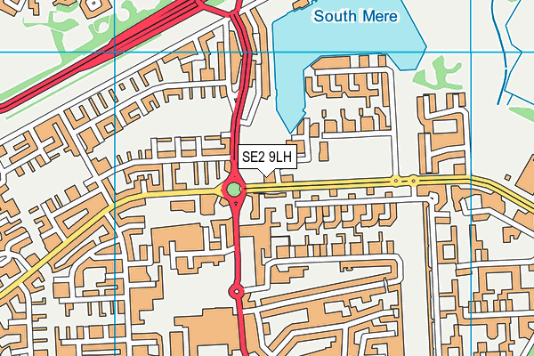 SE2 9LH map - OS VectorMap District (Ordnance Survey)