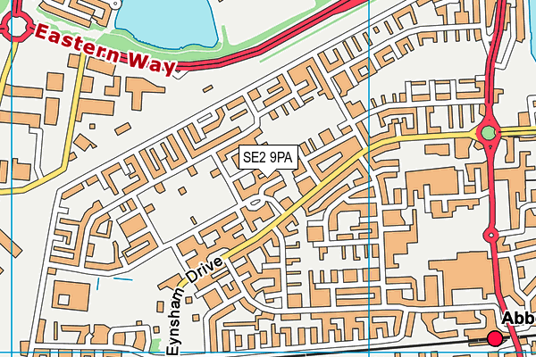 SE2 9PA map - OS VectorMap District (Ordnance Survey)