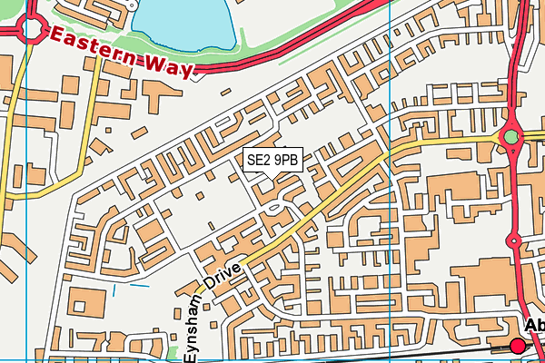 SE2 9PB map - OS VectorMap District (Ordnance Survey)
