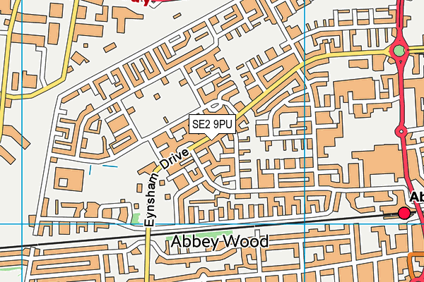 SE2 9PU map - OS VectorMap District (Ordnance Survey)