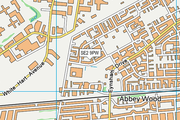 SE2 9PW map - OS VectorMap District (Ordnance Survey)