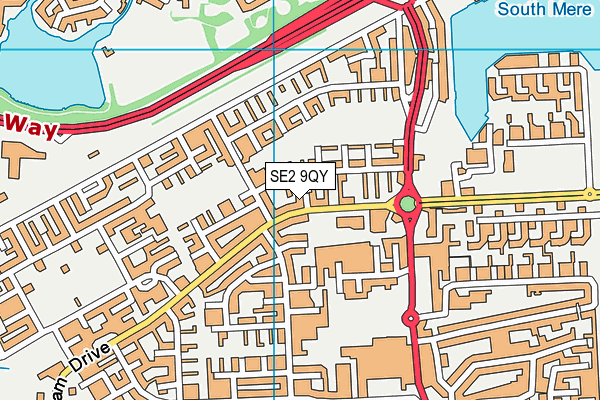 SE2 9QY map - OS VectorMap District (Ordnance Survey)