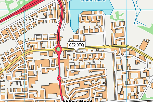 SE2 9TQ map - OS VectorMap District (Ordnance Survey)