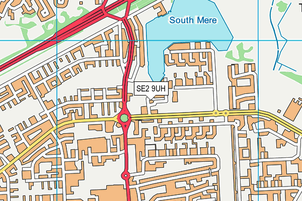 SE2 9UH map - OS VectorMap District (Ordnance Survey)
