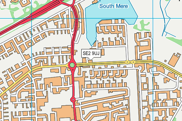 SE2 9UJ map - OS VectorMap District (Ordnance Survey)