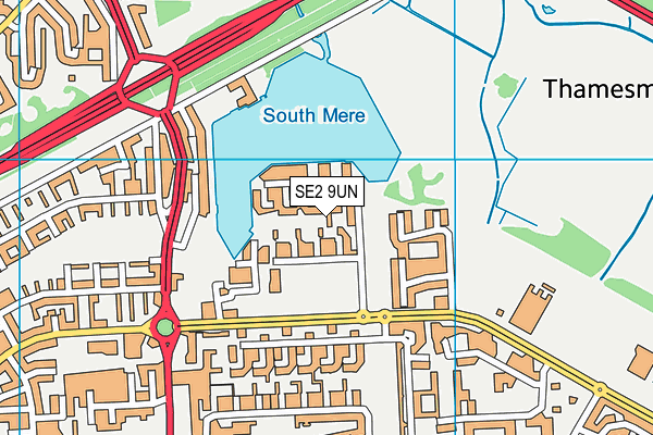 SE2 9UN map - OS VectorMap District (Ordnance Survey)