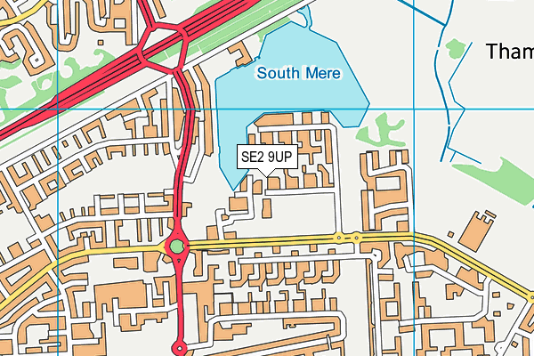 SE2 9UP map - OS VectorMap District (Ordnance Survey)