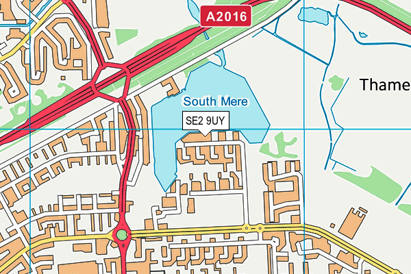 SE2 9UY map - OS VectorMap District (Ordnance Survey)