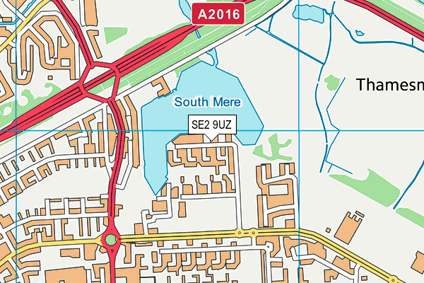 SE2 9UZ map - OS VectorMap District (Ordnance Survey)