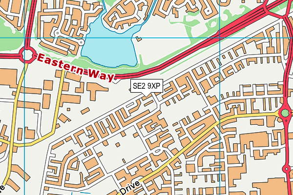 SE2 9XP map - OS VectorMap District (Ordnance Survey)