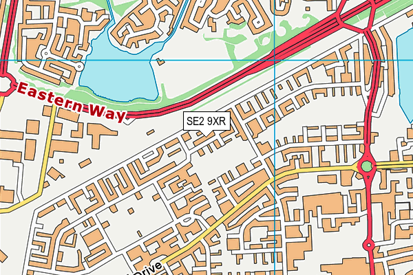 SE2 9XR map - OS VectorMap District (Ordnance Survey)