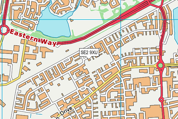 SE2 9XU map - OS VectorMap District (Ordnance Survey)