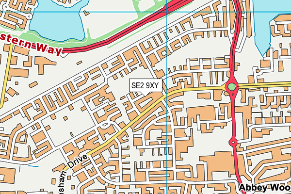 SE2 9XY map - OS VectorMap District (Ordnance Survey)