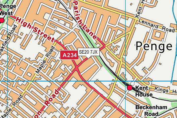 Map of PENGE FOOD ASSEMBLY LIMITED at district scale