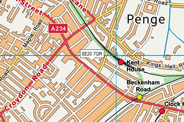Harris Primary Academy Kent House map (SE20 7QR) - OS VectorMap District (Ordnance Survey)
