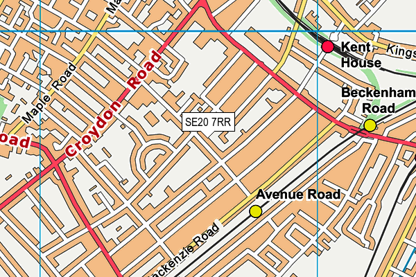 SE20 7RR map - OS VectorMap District (Ordnance Survey)