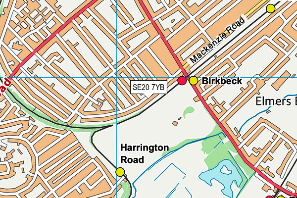 Stewart Fleming Primary School map (SE20 7YB) - OS VectorMap District (Ordnance Survey)