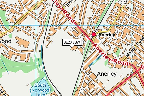 James Dixon Primary School map (SE20 8BW) - OS VectorMap District (Ordnance Survey)
