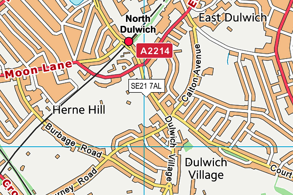 Dulwich Village Church of England Infants' School map (SE21 7AL) - OS VectorMap District (Ordnance Survey)