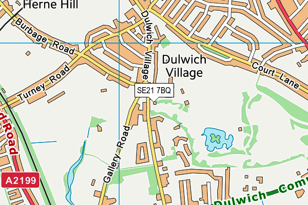 Dulwich Park map (SE21 7BQ) - OS VectorMap District (Ordnance Survey)