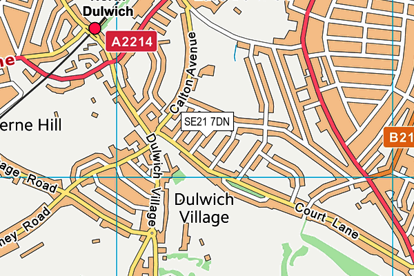 SE21 7DN map - OS VectorMap District (Ordnance Survey)