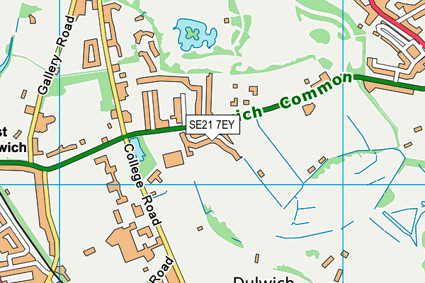 SE21 7EY map - OS VectorMap District (Ordnance Survey)