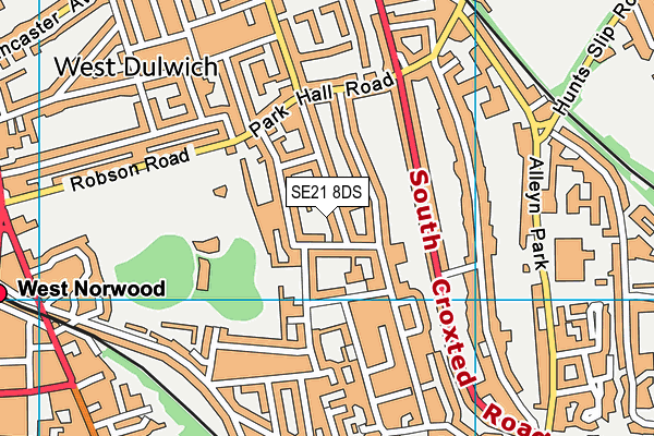 Map of 15 ROSENDALE ROAD LONDON LIMITED at district scale