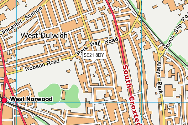 Map of 37 ROSENDALE ROAD (MANAGEMENT) LIMITED at district scale