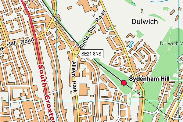 Dulwich Wood Primary School map (SE21 8NS) - OS VectorMap District (Ordnance Survey)