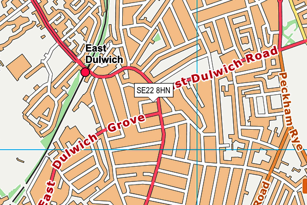 SE22 8HN map - OS VectorMap District (Ordnance Survey)