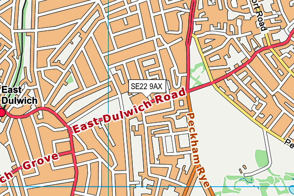Map of EAST DULWICH PIZZA JOINT LTD at district scale