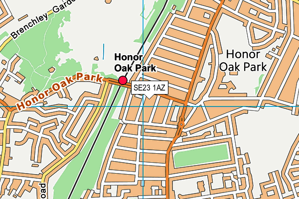 SE23 1AZ map - OS VectorMap District (Ordnance Survey)