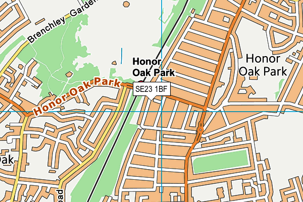 SE23 1BF map - OS VectorMap District (Ordnance Survey)