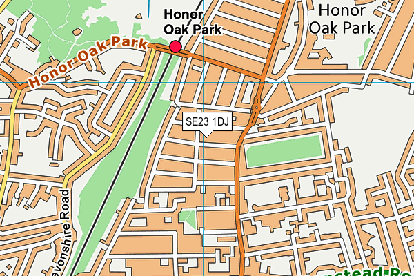 SE23 1DJ map - OS VectorMap District (Ordnance Survey)