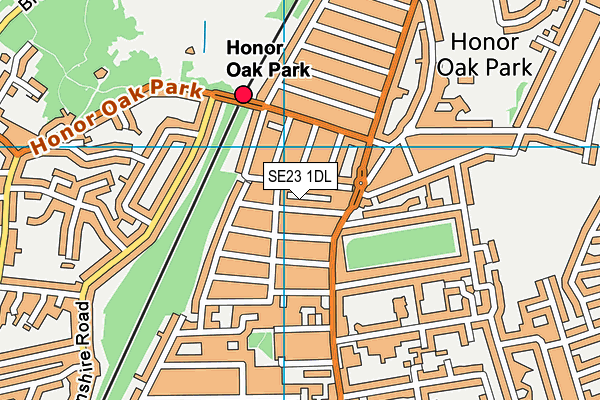 SE23 1DL map - OS VectorMap District (Ordnance Survey)