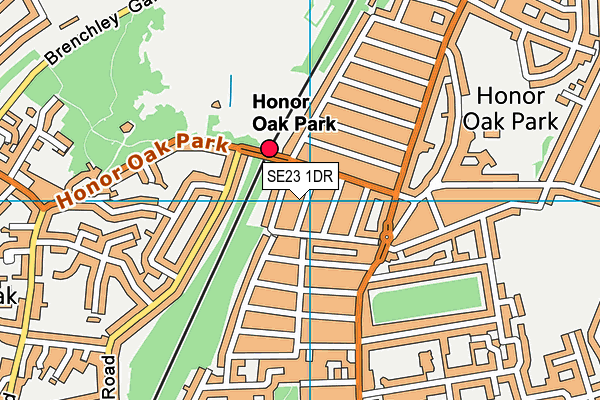 SE23 1DR map - OS VectorMap District (Ordnance Survey)