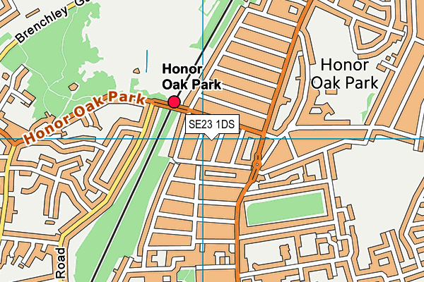 SE23 1DS map - OS VectorMap District (Ordnance Survey)
