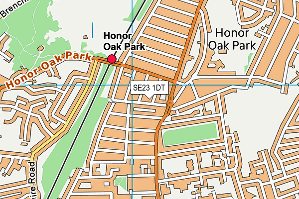 SE23 1DT map - OS VectorMap District (Ordnance Survey)